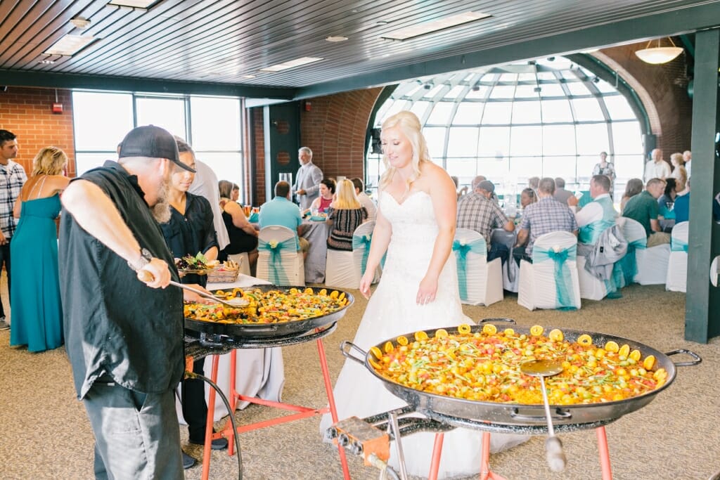 Beautiful paella at the reception dinner