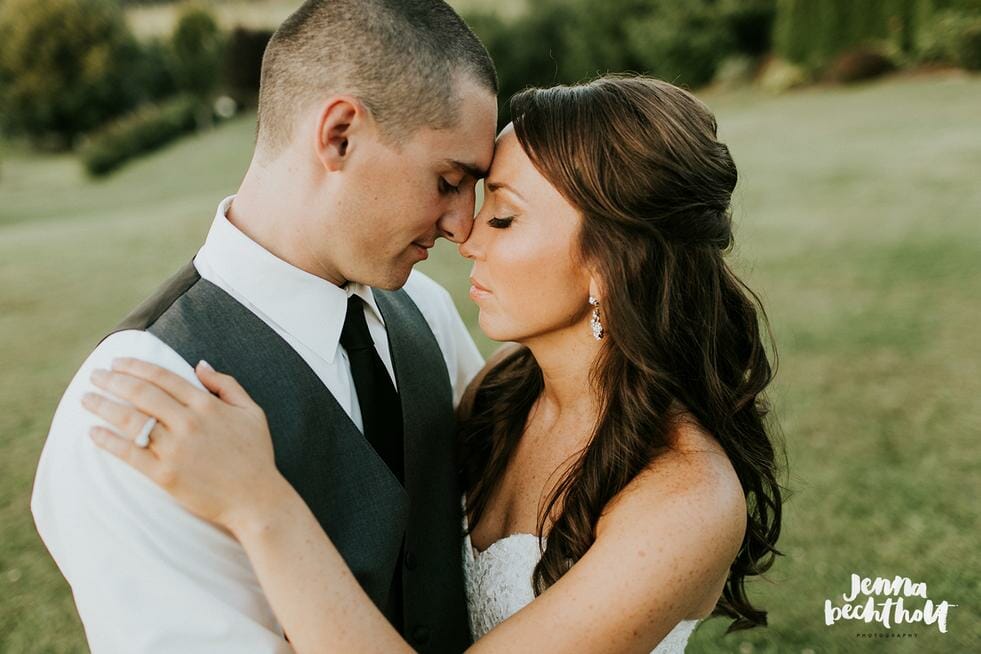 Bride and groom at Lord Hill Farms venue